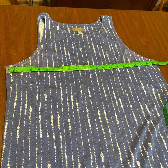 Navy Sleeveless Maxi Dress with White Stripes - Picture 5 of 9